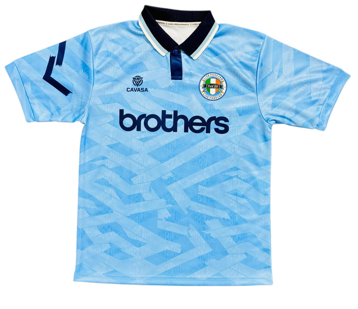 Oasis Inspired LIVE 25' Football Shirt Sky Blue