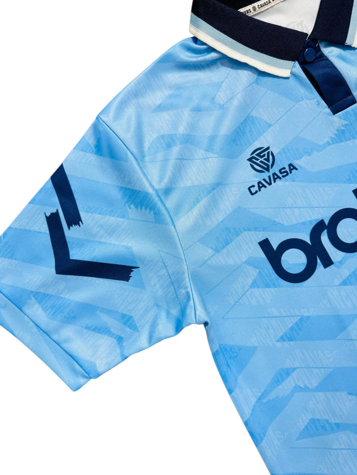 Oasis Inspired LIVE 25' Football Shirt Sky Blue