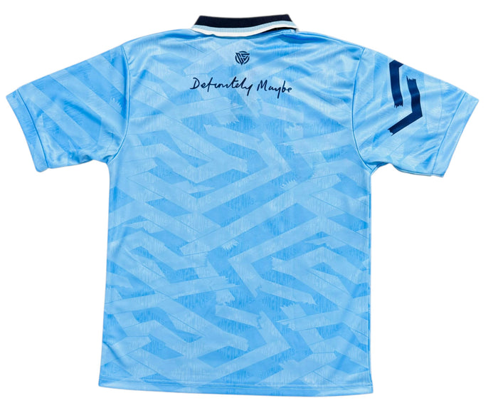 Oasis Inspired LIVE 25' Football Shirt Sky Blue