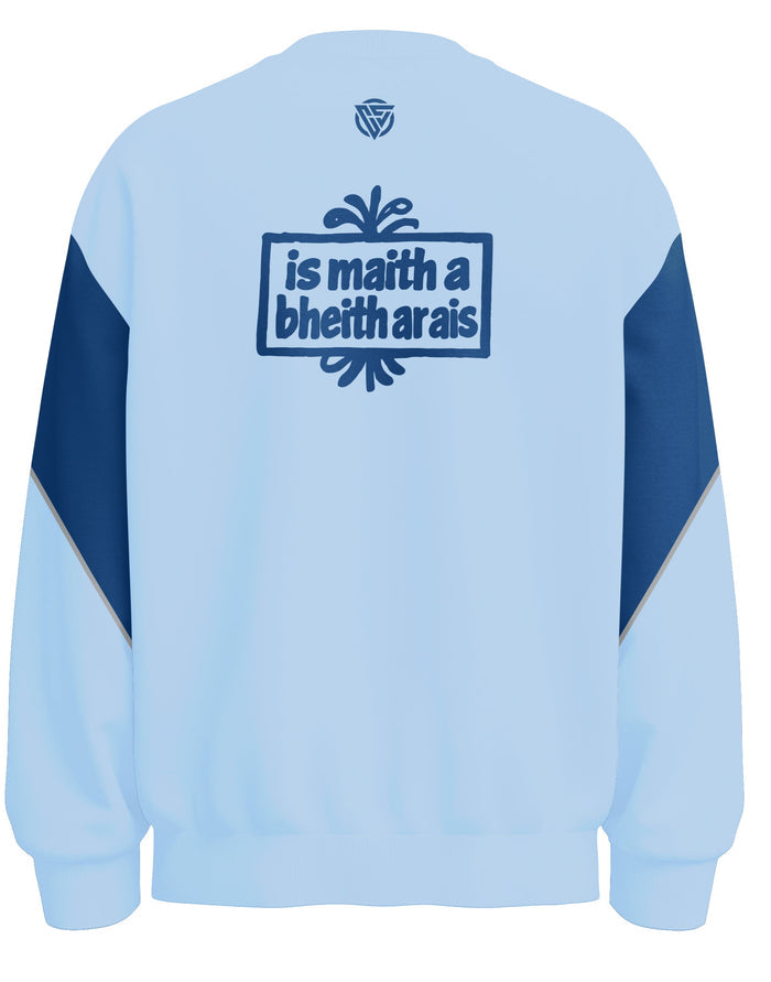 Oasis Inspired MANIA DUBLIN Sky Blue “Live Forever” Sweatshirt