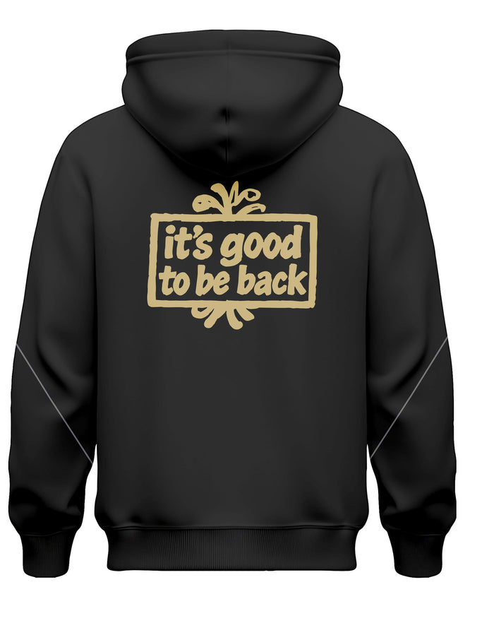 Oasis Inspired  MAYO BLACK/GOLD “Live Forever” Hoodie
