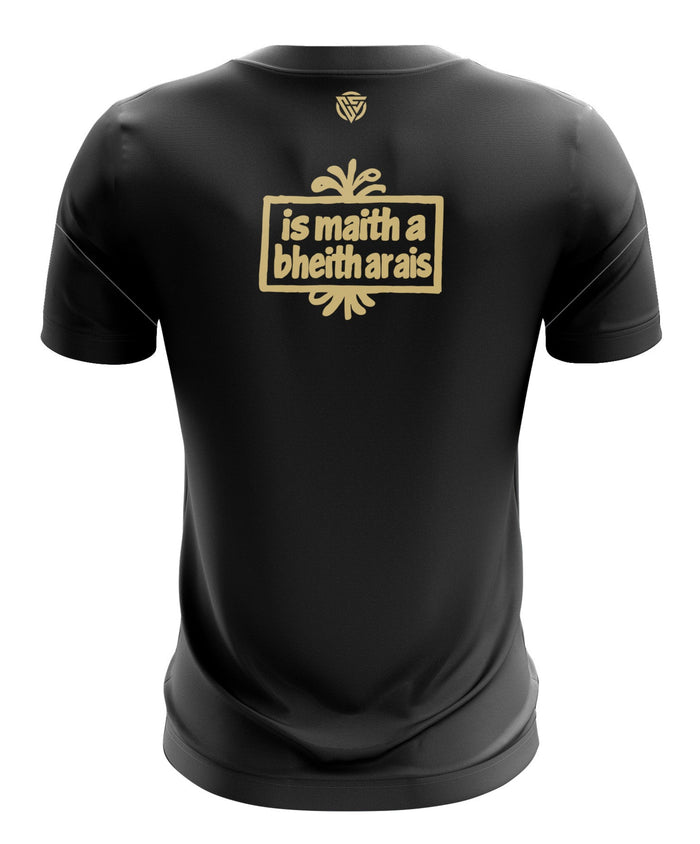 Oasis Inspired MAYO BLACK/GOLD “Live Forever” T-shirt