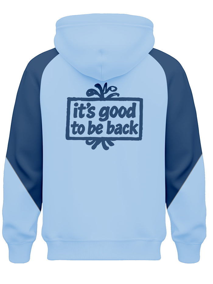 Oasis MANIA Inspired DUBLIN Sky Blue “Live Forever” Hoodie