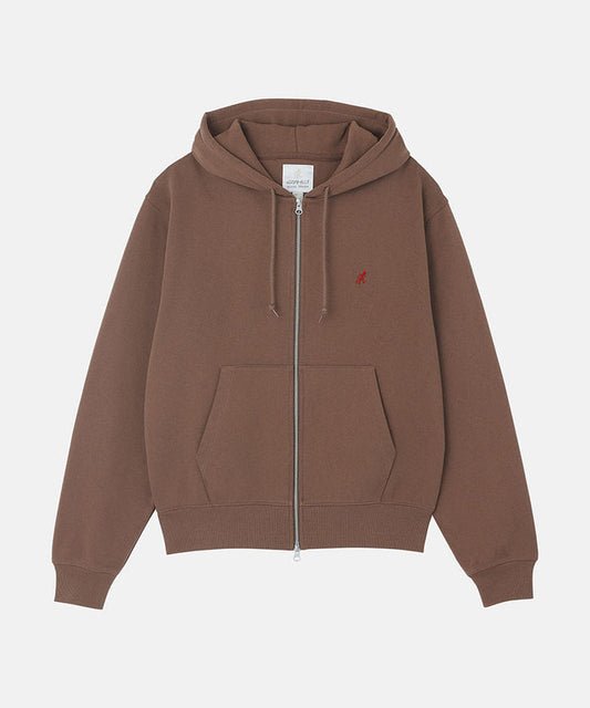 One Point Zip Hooded Sweatshirt