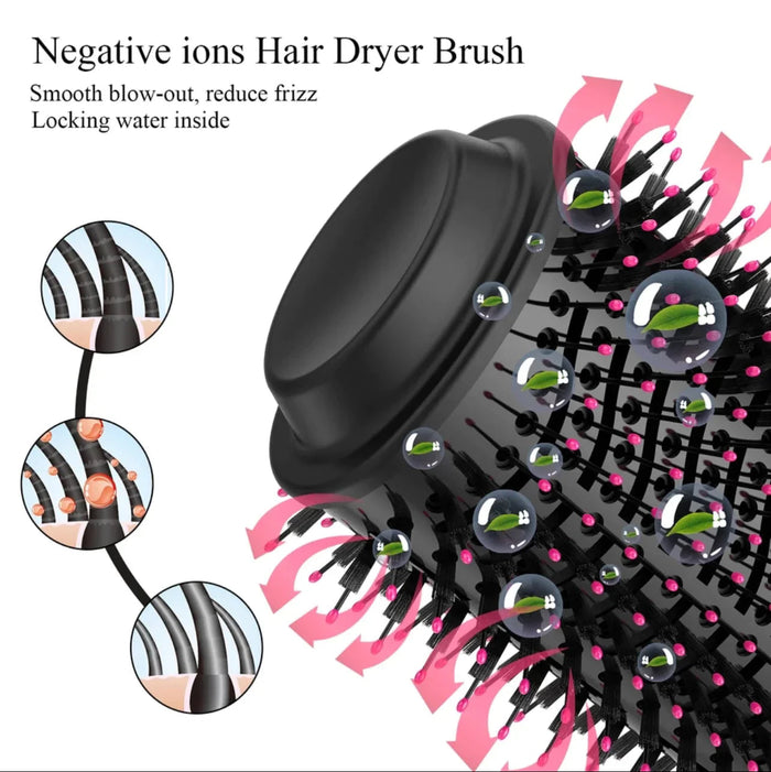 One Step Hot Air Brush 4 in 1 Hair Dryer, Straightener, Curler & Volumizer