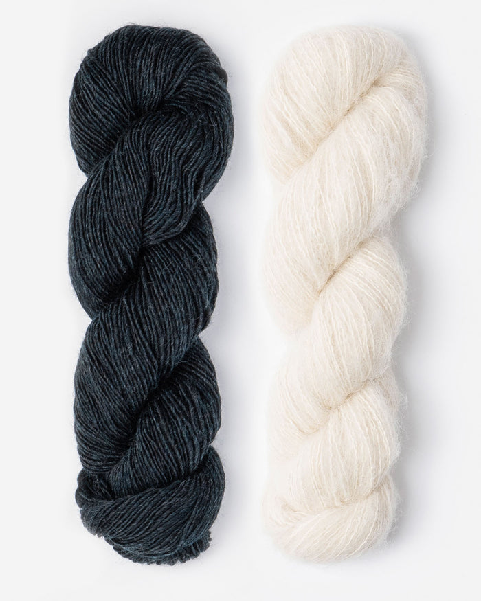 Knitting Kit / Midnight Sea & Yarrow