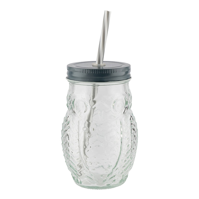 Owl Mason Jars 332746 - GREY