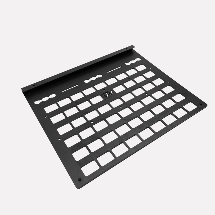 Owl Vans rear storage box molly panel with slotted grid design for versatile mounting