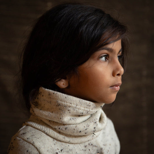 Parrot Kids Snood - Merino Wool Speckle - Quail