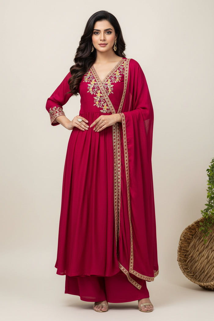 Party wear kurti palazzo set - Kurti Connection USA