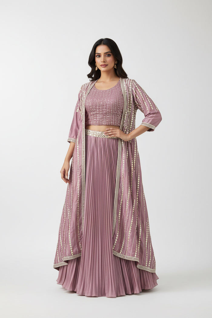 Party wear Lehenga set | crop top set - Kurti Connection USA