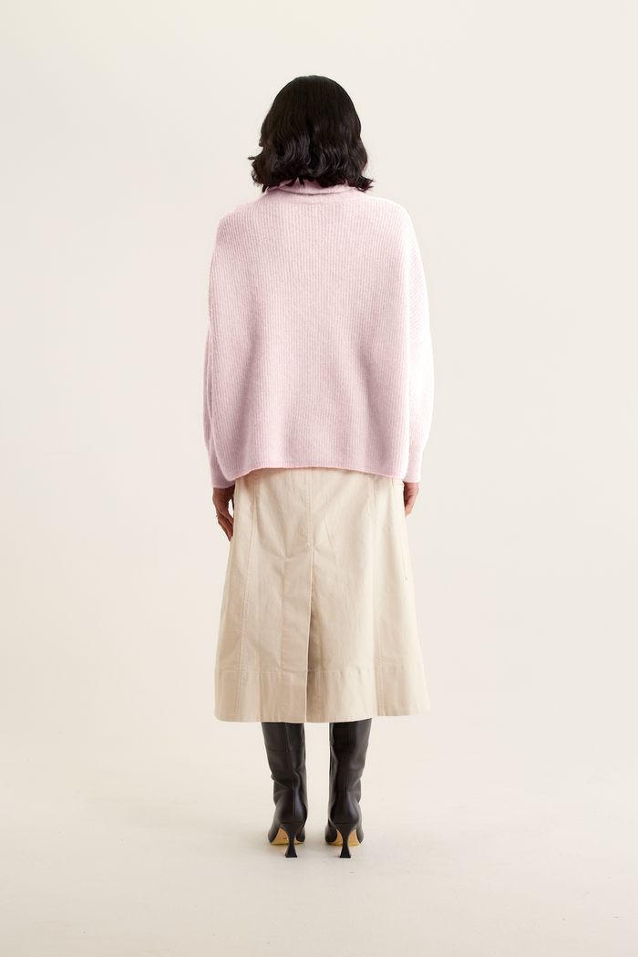 Pascale Alpaca Polo in Sand Rose