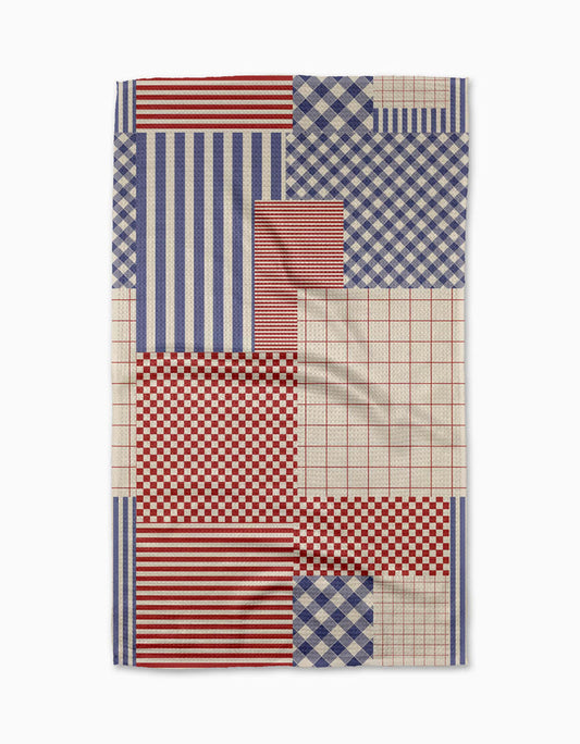 Patched Up Parade Tea Towel