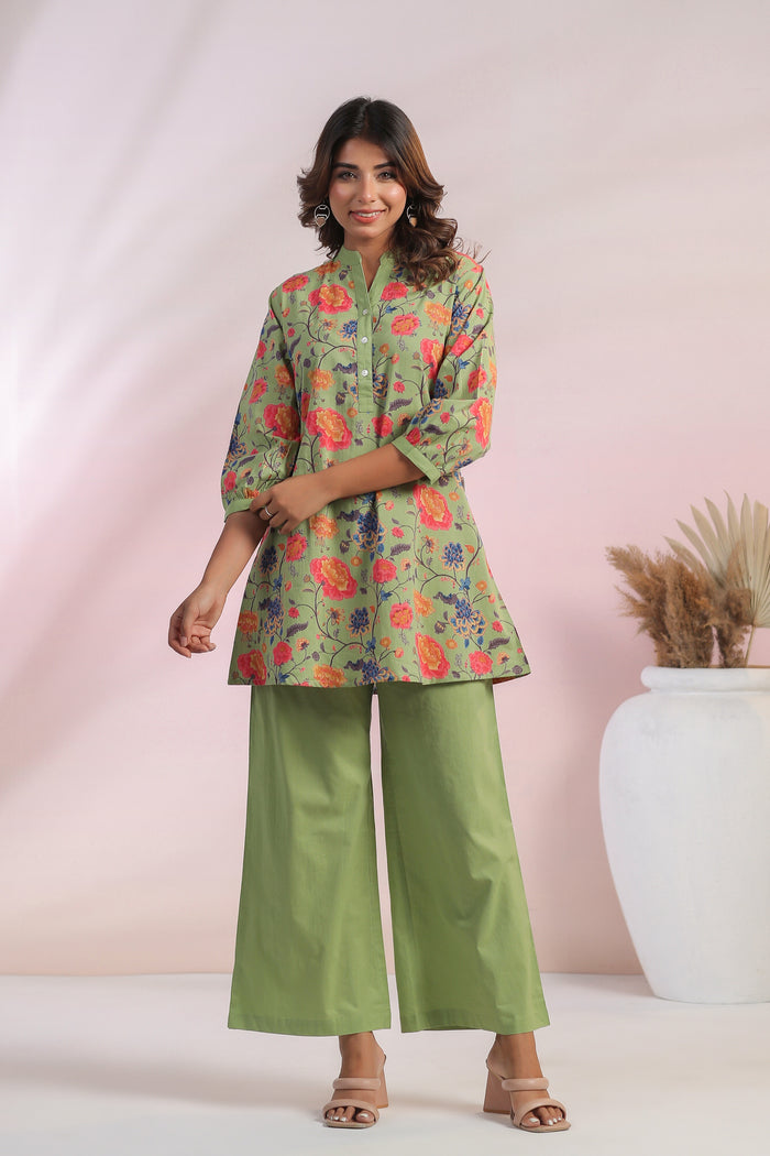 Peacock Panache Cotton Co-ord Set