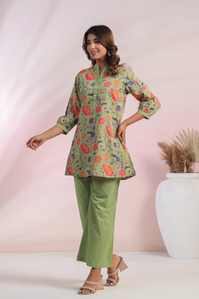Peacock Panache Cotton Co-ord Set