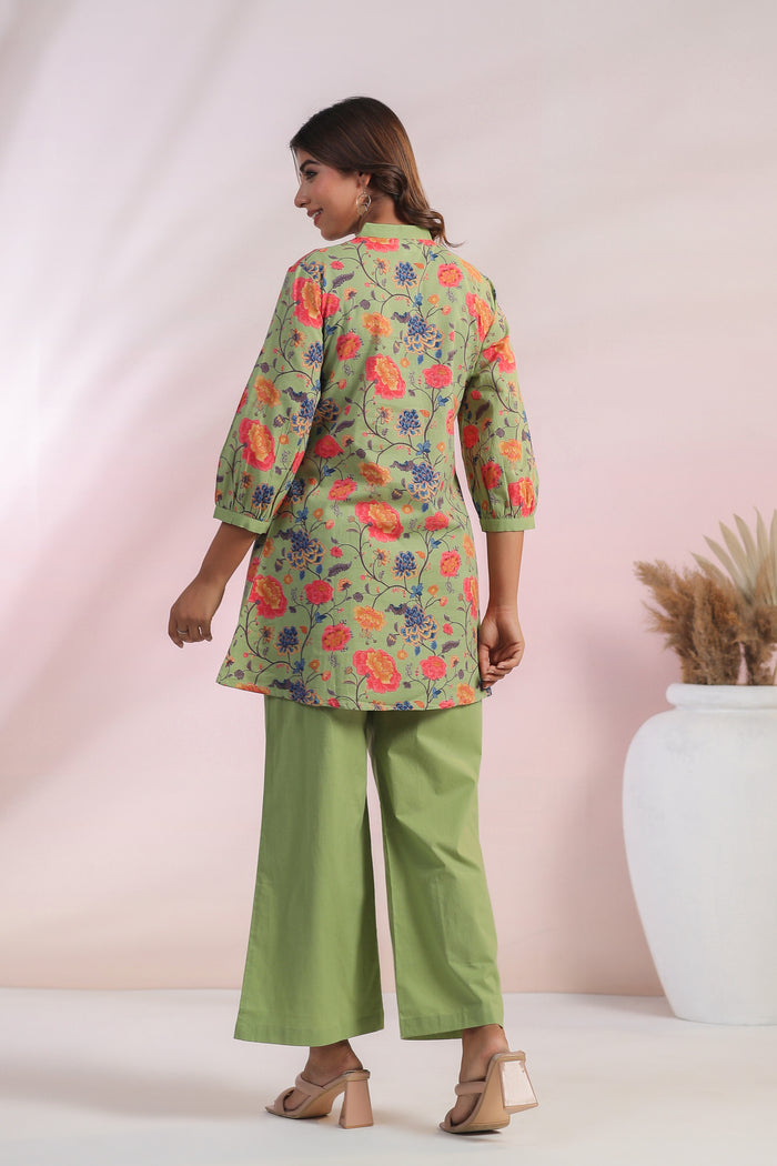 Peacock Panache Cotton Co-ord Set