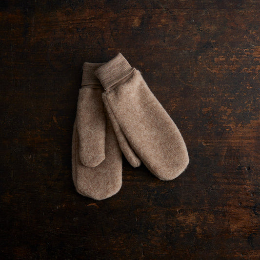 Penguin Women's Mittens - Merino Wool Fleece - Driftwood