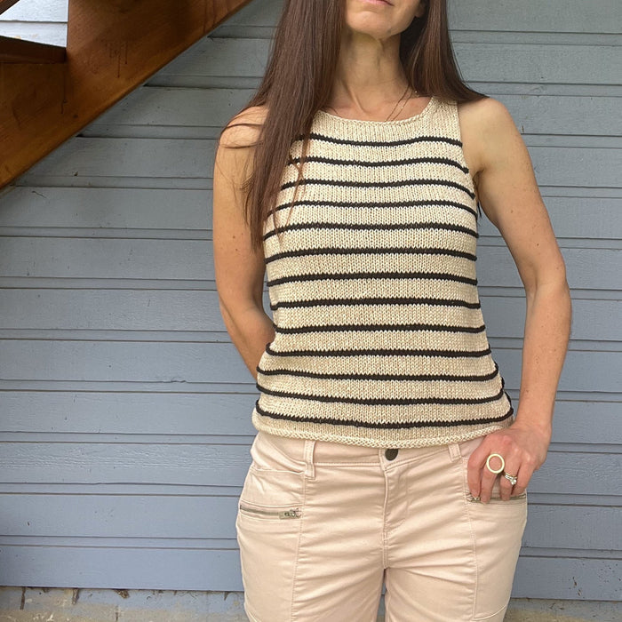 Perfect Striped Tank by SweaterFreak Knits