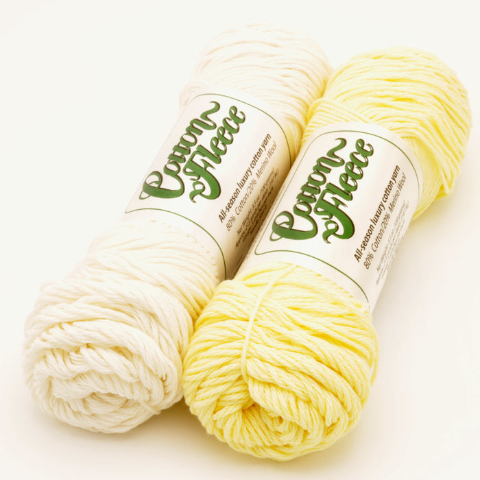 XS / S / Brown Sheep Co - Cotton Fleece Worsted / Cotton Ball & Banana