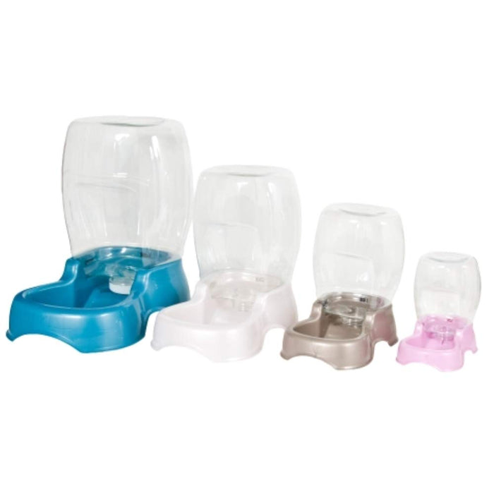 Petmate Pet Cafe Pet Waterer, 1/4 Gal, Pearl Lady Pink, Pearl Tan, 0.75 GAL