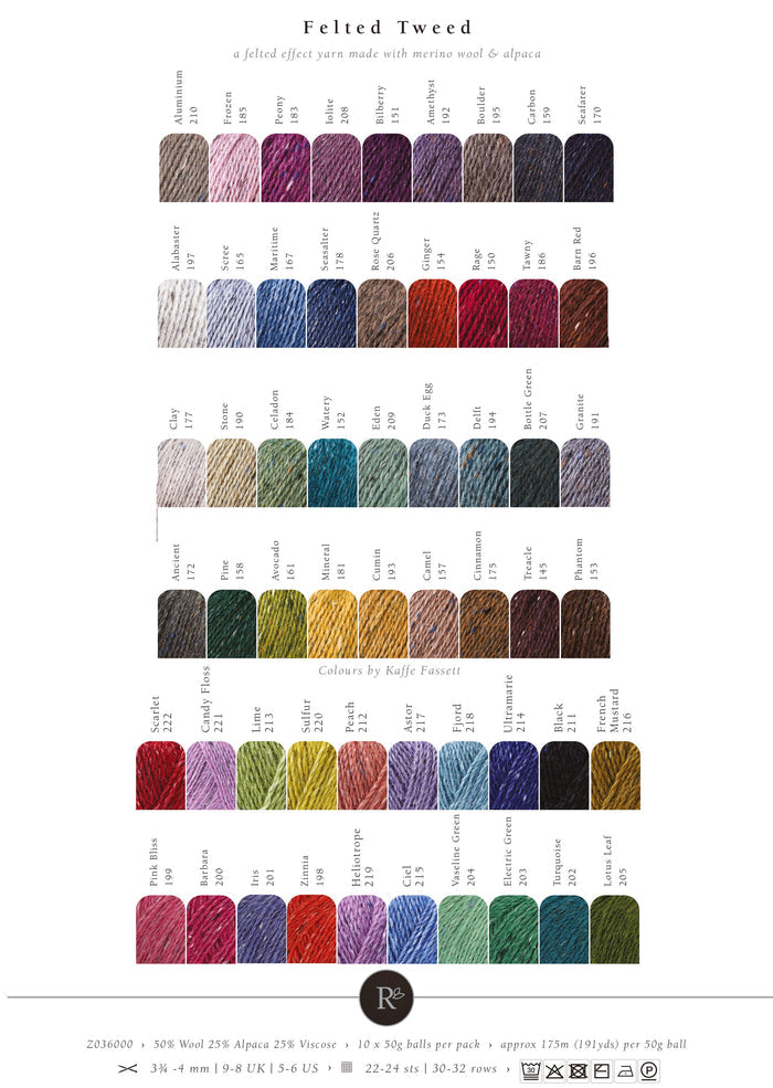 42 / Rowan - Felted Tweed DK / PRE-ORDER any 2 colors