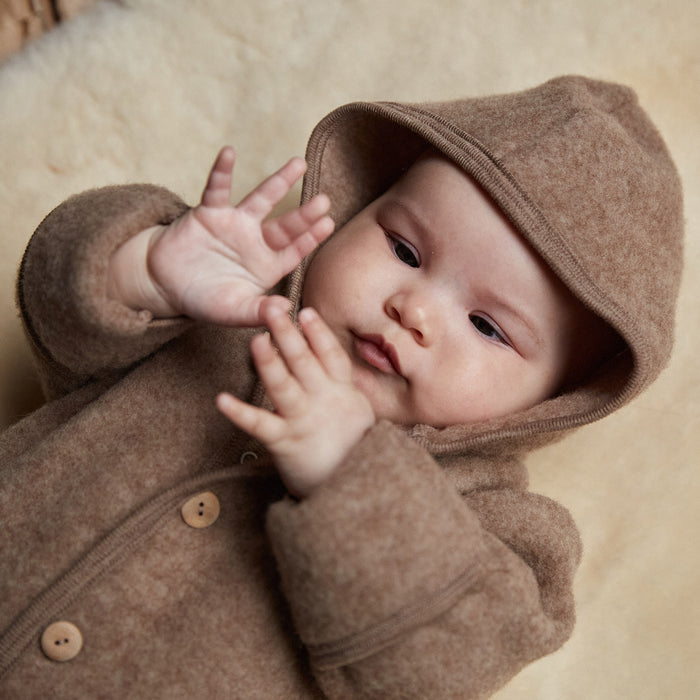 Pipit Baby Suit - Merino Wool Fleece - Driftwood