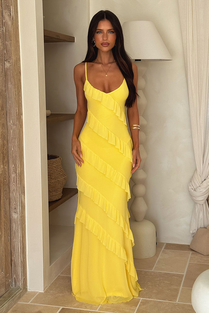 Pippa Maxi Dress - Baby Yellow