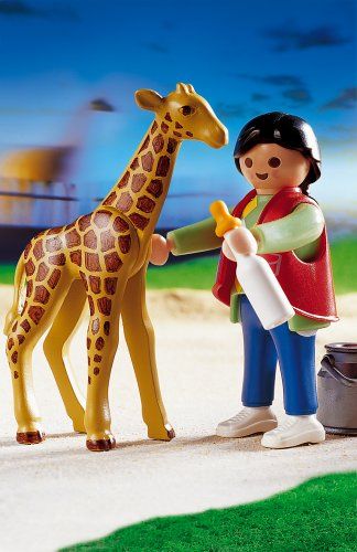 Playmobil 3253 Baby Giraffe with Zookeeper