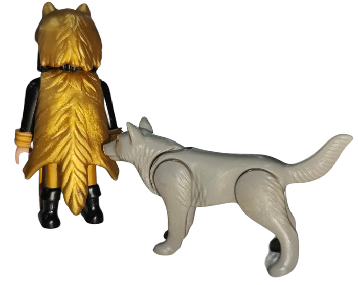 Playmobil 4644 castle dragon warrior knight with wolf
