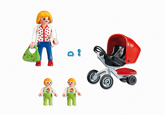 Playmobil 5573 Mother with Twin Stroller (Mint in Box)