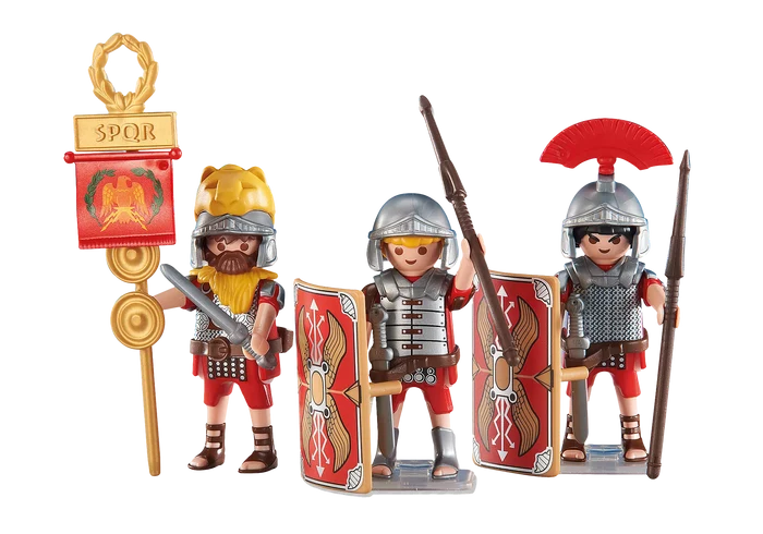 Playmobil 6490 - 3 Roman Soldiers with banner, shields, weapons and armour