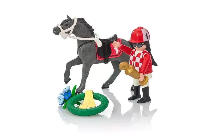 Playmobil 9261 Jockey with Racing Horse