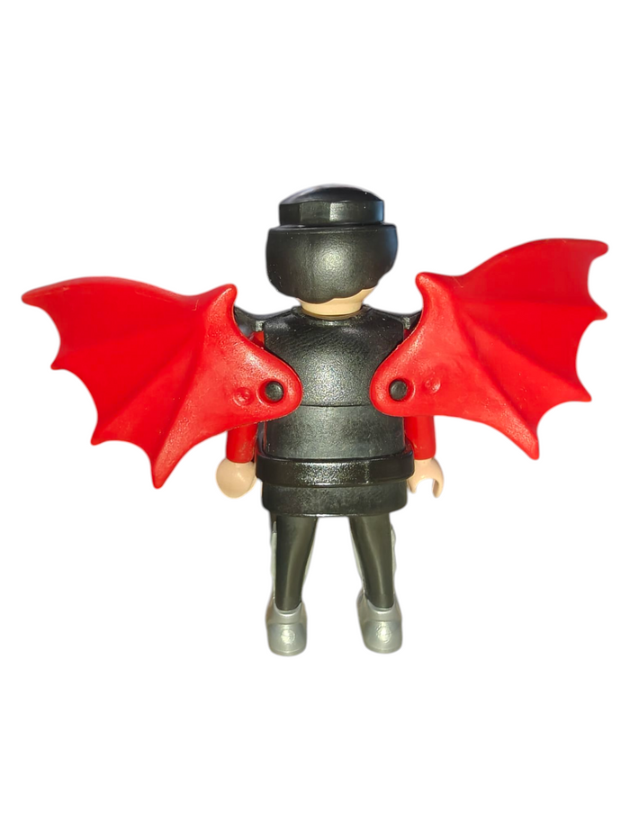 Playmobil Dragon knight with 30 51 6780 Red Wings, bat-shape, scalloped outside edge