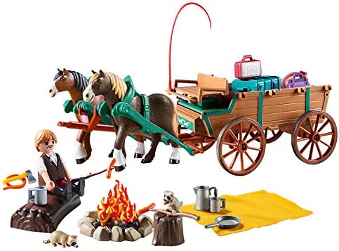 Playmobil DreamWorks Spirit 9477 Lucky's Dad and Wagon