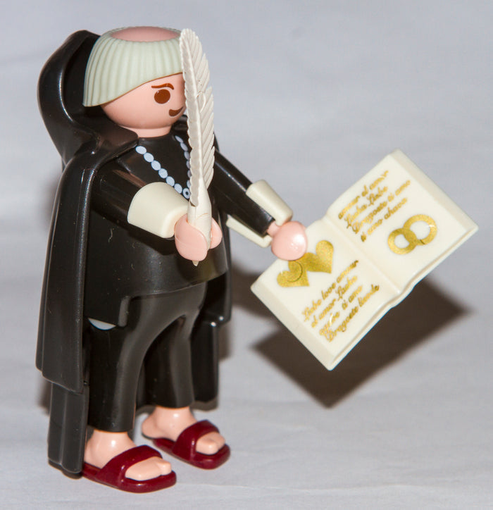 Playmobil Friar Tuck Gold Cross Monk Robin Hood 3627 6464 Feather Book
