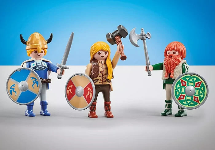 Playmobil History 9893 Three Vikings, IN SEALED BAG