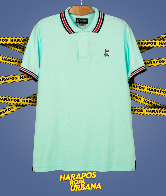 Polera Psycho Bunny verde agua