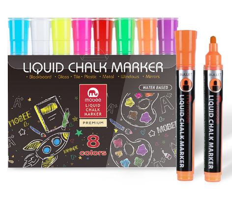 Premium Chalk Markers 8 Dynamic Colors