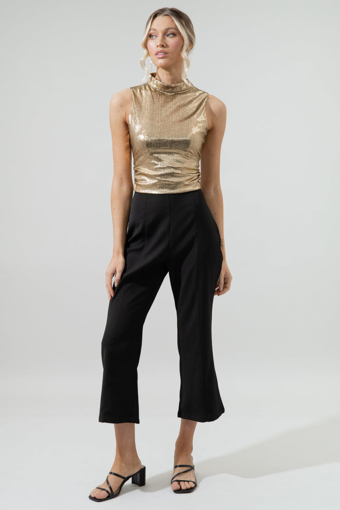 Primadonna Liquid Gold Tie Back Cropped Tank