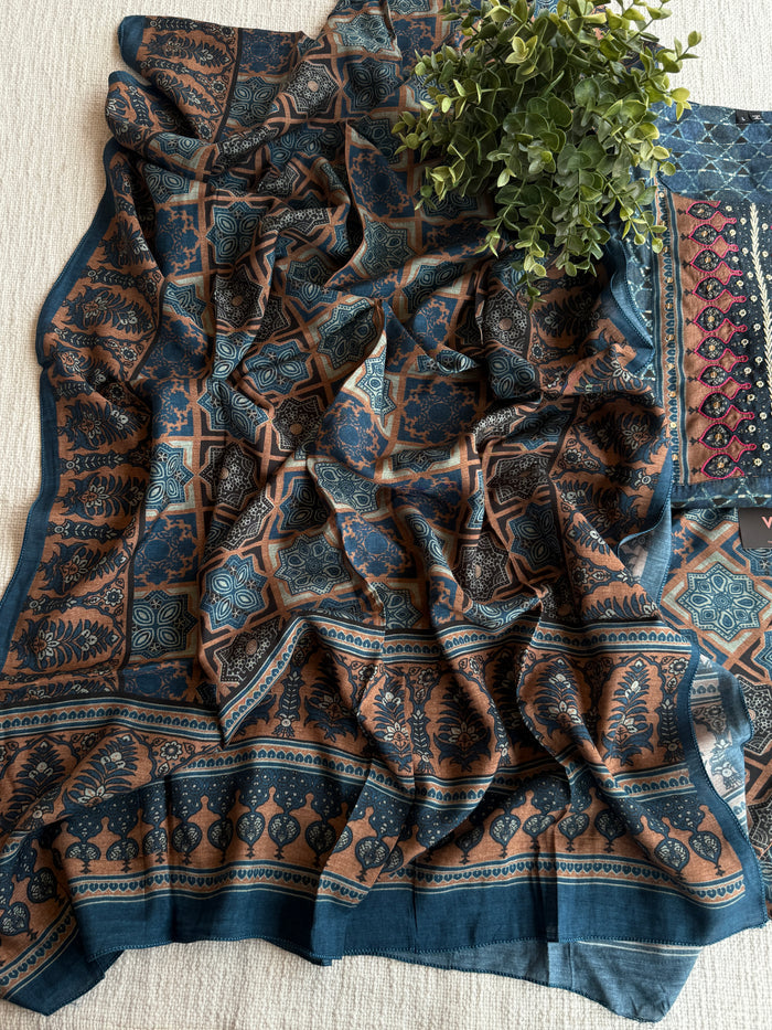 printed Pure viscose kurta pant set