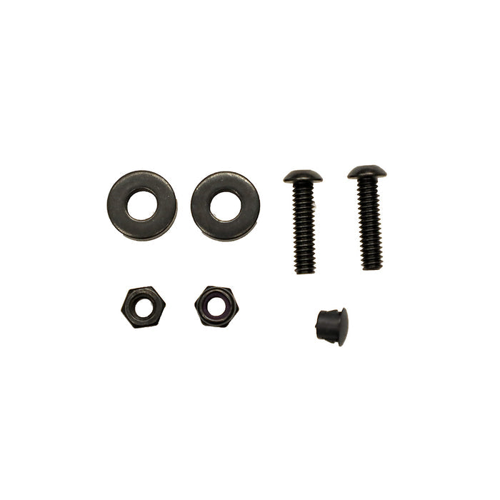 Pro Series table mounting kit with screws, washers, and nuts arranged on white background