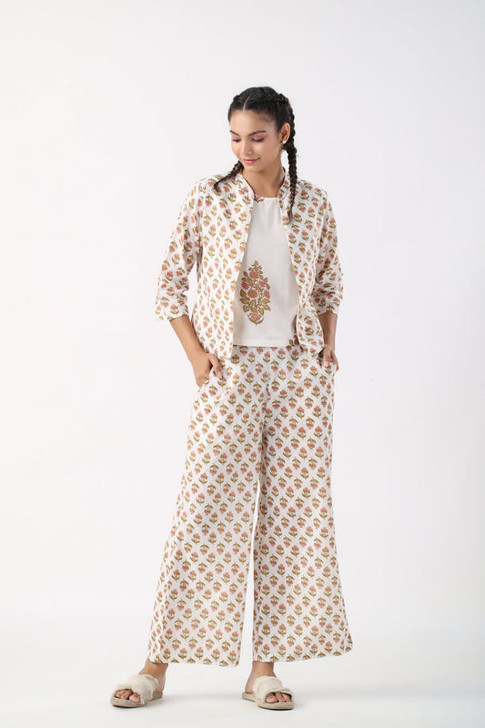 Radiant Petals Cotton Three Piece Set
