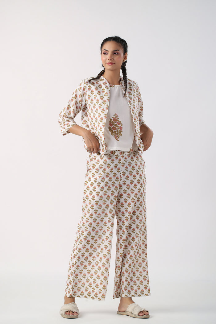 Radiant Petals Cotton Three Piece Set