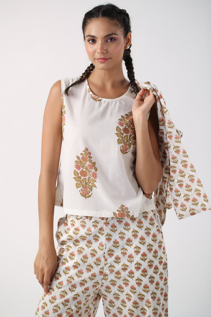 Radiant Petals Cotton Three Piece Set