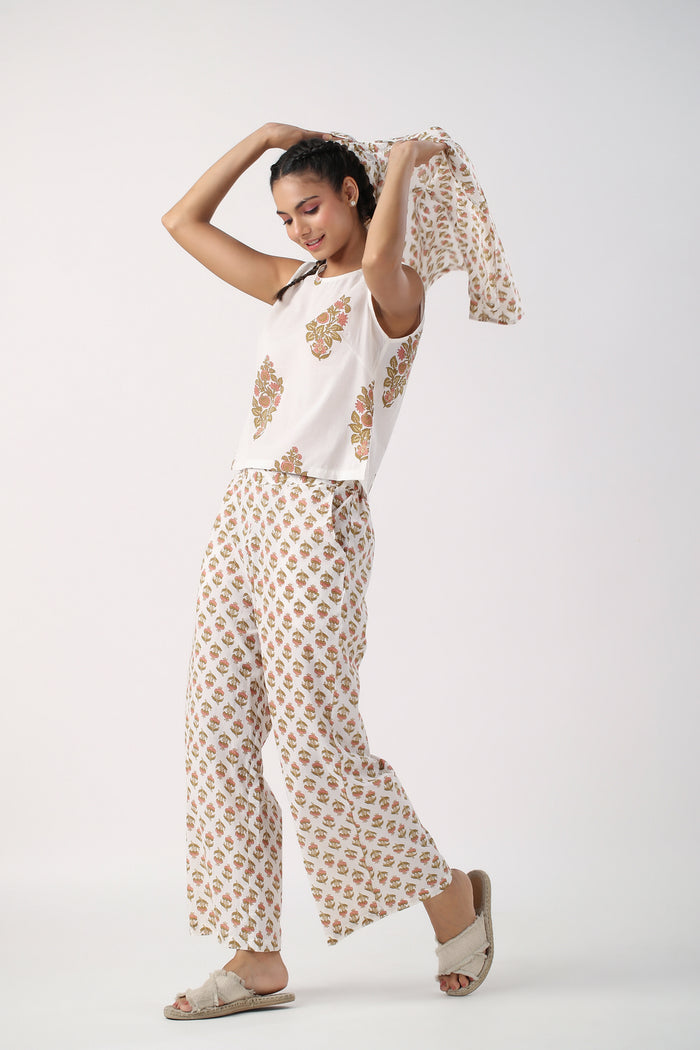 Radiant Petals Cotton Three Piece Set