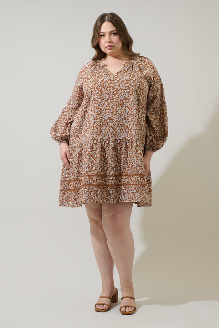 Ramsey Ditsy Ivonna Shift Mini Dress Curve