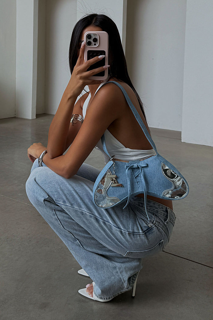 Raven Shoulder Bag - Blue Denim