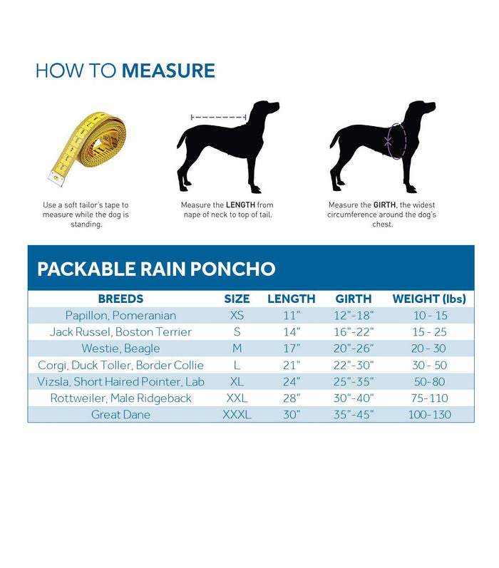 RC Pet Products Poncho de Lluvia para Perro Plegable, Caricatura, Cheat Day, PequeÃ±o