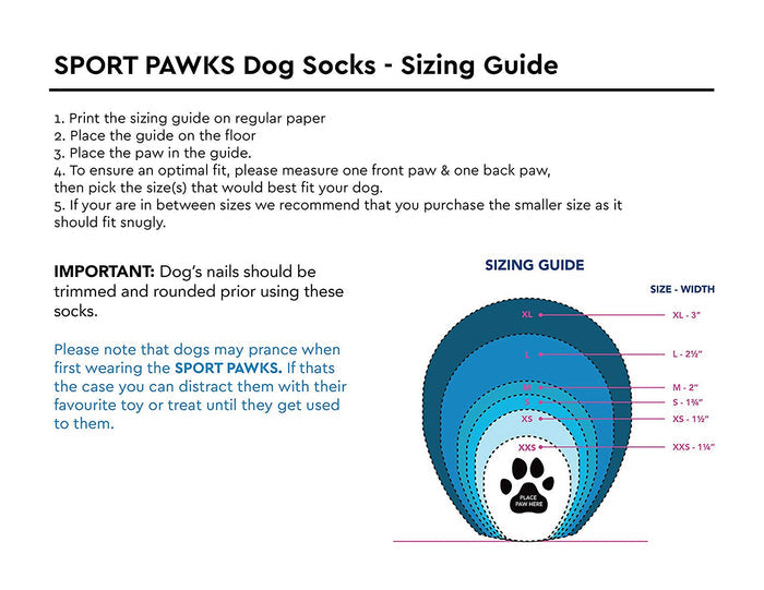 RC Pet Products Sport Pawks Dog Socks, Charcoal Heather