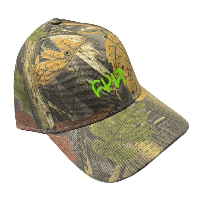 Real Tree Father Cap - neon green